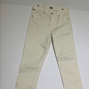 Citizens of Humanity Rocket Crop High-rise skinny. Off-white. Size 27